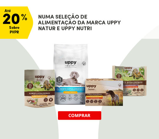 At&eacute; 20% nas marcas Uppy Nature e Uppy Nutri